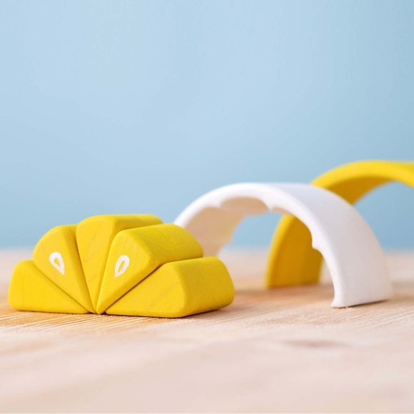 Bumbu Toys Arch Wood Stacker - Lemon - Picture 10 of 15